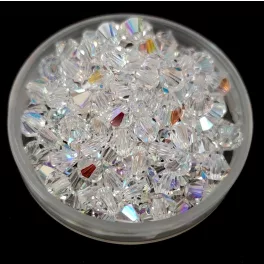 Preciosa bicone gyöngy - Crystal Glitter - 4mm - 50db
