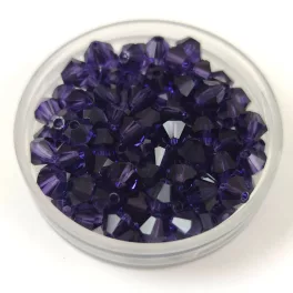Preciosa bicone gyöngy - Deep Tanzanite - 4mm - 50db