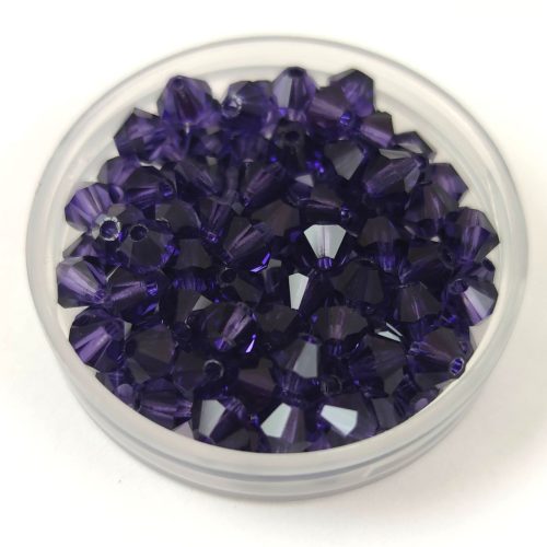 Preciosa bicone bead - Deep Tanzanite - 4mm