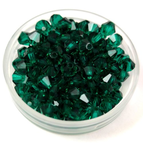 Preciosa bicone bead - Emerald - 4mm