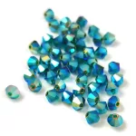 Preciosa bicone gyöngy - Emerald AB 2X - 4mm