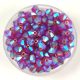 Preciosa bicone bead - Fuchsia AB 2X - 4mm