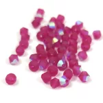 Preciosa bicone gyöngy - Fuchsia Matt AB - 4mm