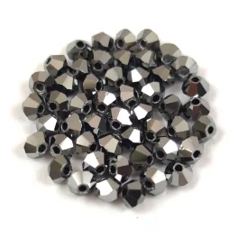 Preciosa bicone gyöngy - Hematit Full - 3mm