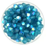Preciosa bicone gyöngy - Indicolite Matt AB - 4mm