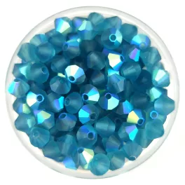 Preciosa bicone gyöngy - Indicolite Matt AB - 4mm
