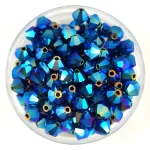 Preciosa bicone gyöngy - Jet AB 2X - 4mm