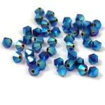 Preciosa bicone gyöngy - Jet AB 2X - 4mm