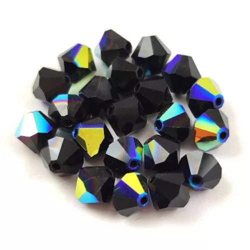 Preciosa bicone gyöngy - Crystal - 4mm