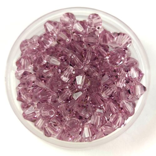 Preciosa bicone bead - Light Amethyst - 4mm