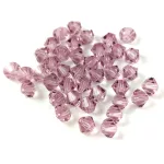 Preciosa bicone gyöngy - Light Amethyst - 4mm