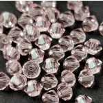 Preciosa bicone gyöngy - Light Rose - 4mm