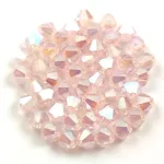 Preciosa bicone gyöngy - Light Rose AB 2X - 4mm - 50db