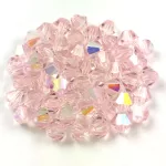 Preciosa bicone gyöngy - Light Rose AB - 4mm