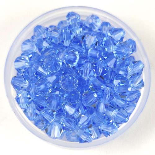 Preciosa bicone bead - Light Sapphire - 4mm