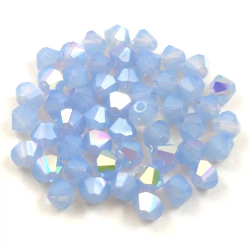 Preciosa bicone gyöngy - Light Sapphire Opal AB - 4mm