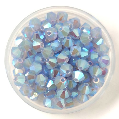 Preciosa bicone bead - Light Sapphire Opal AB 2X - 4mm