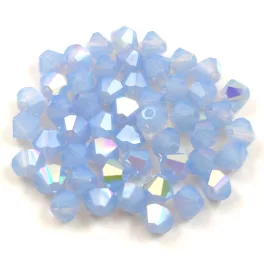   Preciosa bicone gyöngy - Light Sapphire Opal AB - 4mm - 50db