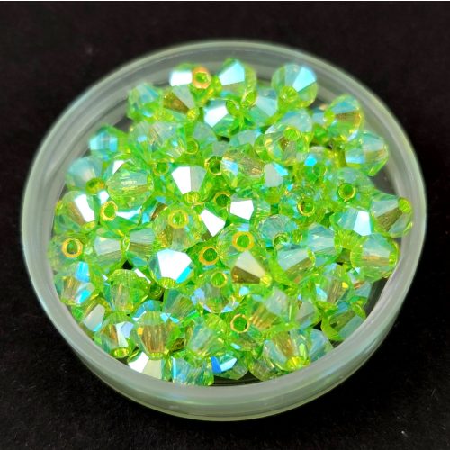 Preciosa bicone bead - Limecicle AB 2X - 4mm