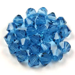 Preciosa bicone gyöngy - Malibu Blue - 6mm