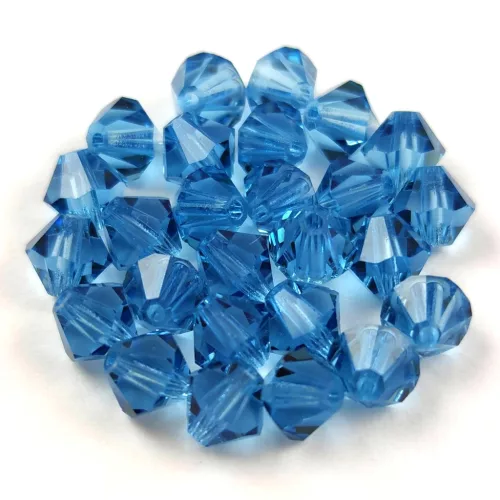 Preciosa bicone gyöngy - Malibu Blue - 6mm
