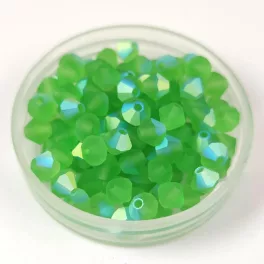 Preciosa bicone gyöngy - Peridot Matt AB - 4mm