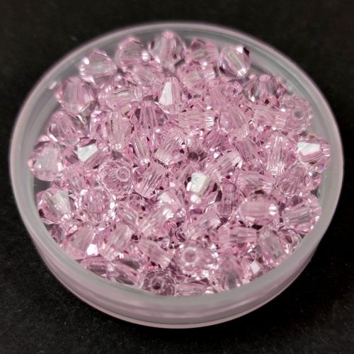 Preciosa bicone gyöngy - Pink Sapphire - 4mm - 50db