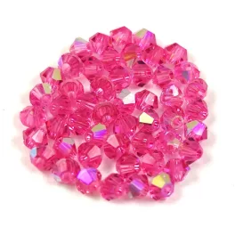 Preciosa bicone gyöngy - Rose AB - 3mm - 50db