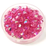 Preciosa bicone gyöngy - Rose Glitter - 4mm