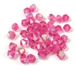 Preciosa bicone gyöngy - Rose Glitter - 4mm