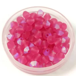 Preciosa bicone gyöngy - Rose Matt AB - 4mm