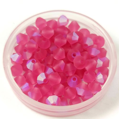 Preciosa bicone bead - Rose Matt AB - 4mm