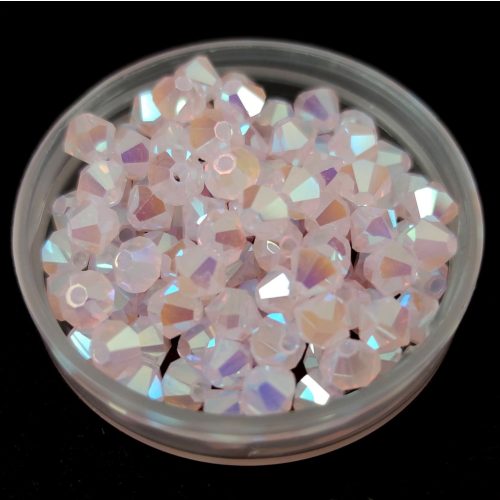 Preciosa bicone bead - Rose Opal AB 2X - 4mm