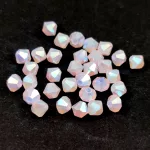 Preciosa bicone gyöngy - Rose Opal AB 2X - 4mm