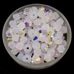 Preciosa bicone gyöngy - Rose Opal AB - 4mm