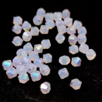 Preciosa bicone gyöngy - Rose Opal AB - 4mm