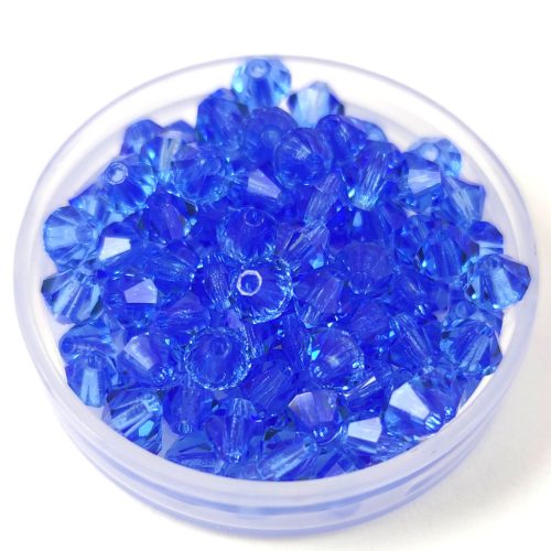 Preciosa bicone bead - Sapphire - 4mm