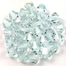 Preciosa bicone gyöngy - Silver Aquamarine - 6mm