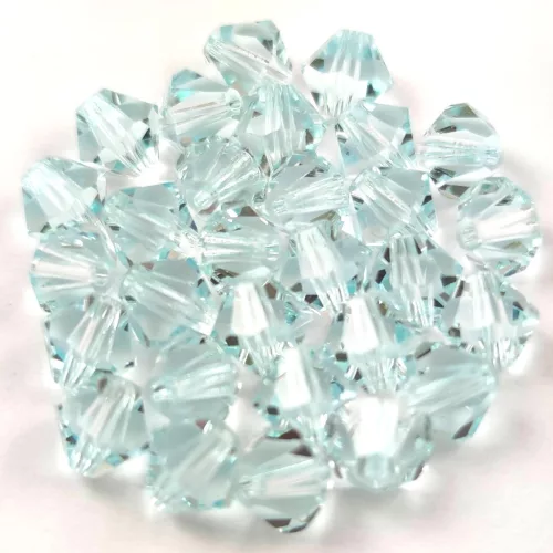 Preciosa bicone gyöngy - Silver Aquamarine - 6mm