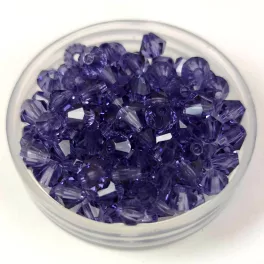 Preciosa bicone gyöngy - Tanzanite - 3mm - 50db