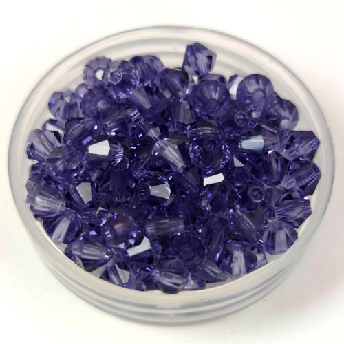 Preciosa bicone bead - Tanzanite - 4mm