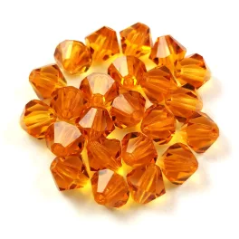 Preciosa bicone gyöngy - Topaz - 6mm