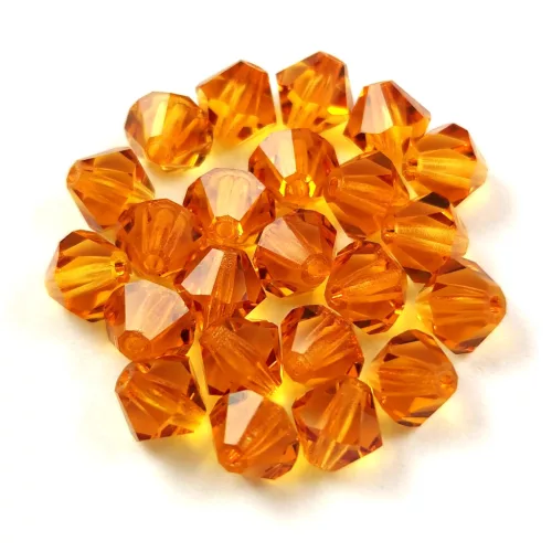 Preciosa bicone gyöngy - Topaz - 6mm
