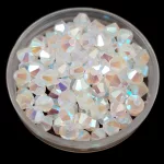 Preciosa bicone gyöngy - White Opal AB 2X - 4mm