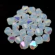 Preciosa bicone gyöngy - White Opal AB - 6mm