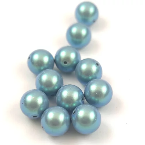 Preciosa tekla üveg gyöngy - Pearlescent Blue - 8mm 
