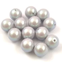 Preciosa tekla üveg gyöngy - Pearlescent Grey - 8mm 