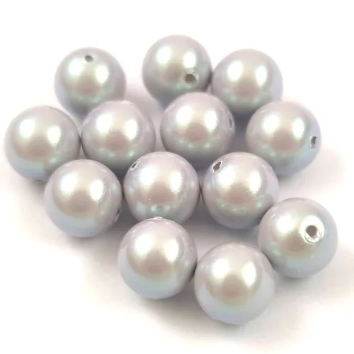 Preciosa tekla üveg gyöngy - Pearlescent Grey - 8mm 