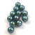 Preciosa tekla üveg gyöngy - Pearlescent Peacock Green - 8mm 