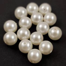 Preciosa tekla üveg gyöngy - White - 8mm 